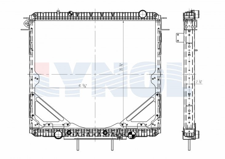 2012 Western Star 4700 DD13 12.8L Radiator LR2200-074
