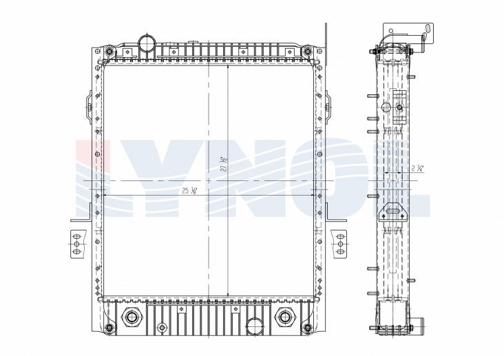 2015 Freightliner Stepvan / Parcel Delivery ISB 6.7L Radiator LR2200-075