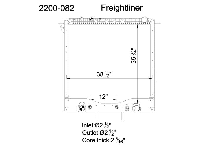 2013 Freightliner Cascadia ISX15 15.0L Radiator LR2200-082