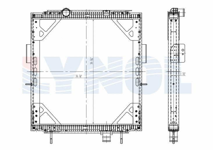 2012 Kenworth W900 ISX 14.6L Radiator LR2201-002