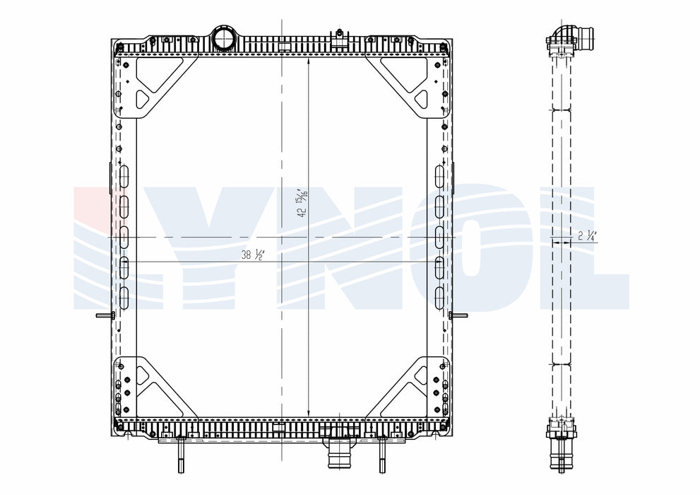 2010 Kenworth W900 ISX 12.5L Radiator LR2205-011