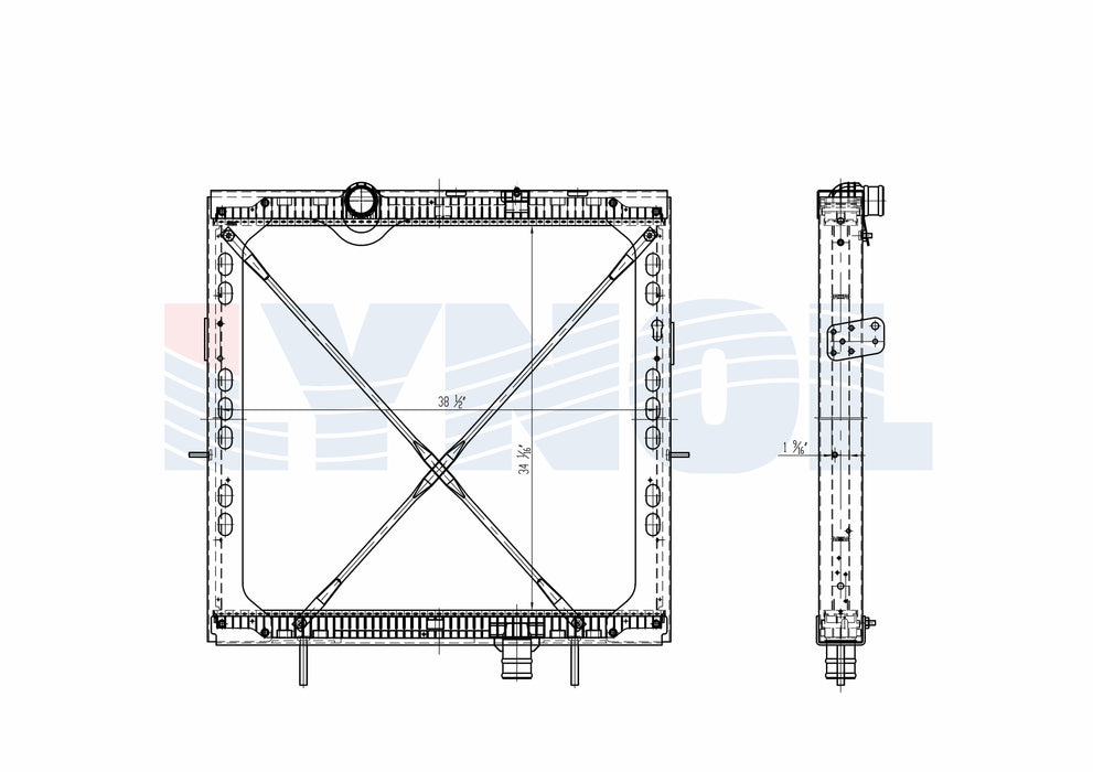 2021 Peterbilt 579 MX-13 12.9L Radiator LR2205-013