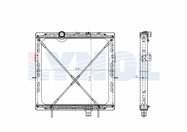2020 Kenworth T680 MX-11 10.8L Radiator LR2205-013