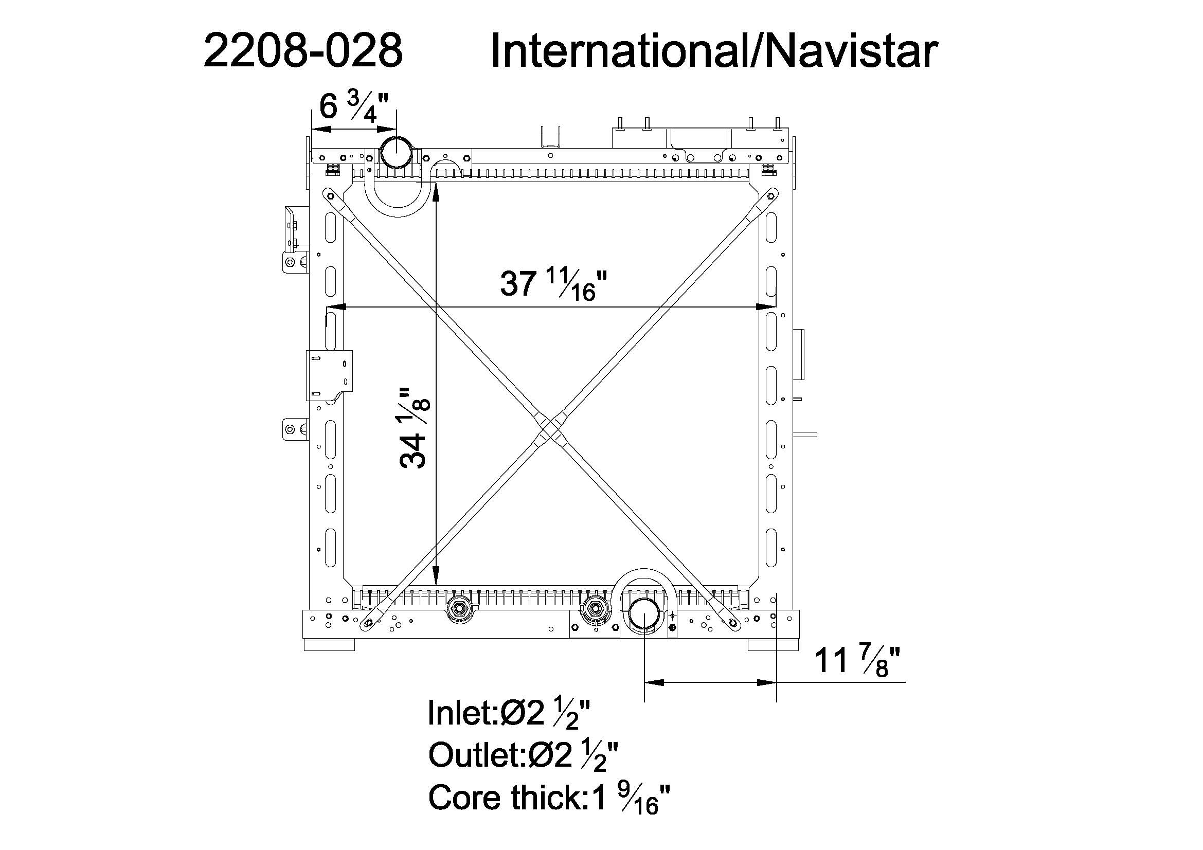 2019 International LT Series A26 12.4L Radiator — RadiatorNow