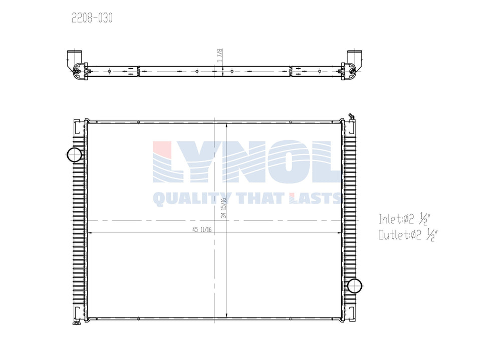 2014 International WorkStar 7300 Navistar MaxxForce 9 9.3L Radiator