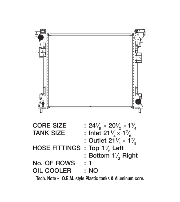 2008 Chrysler Town & Country 3.8L V6 Radiator