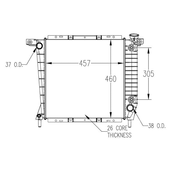 1992 Ford Ranger  2.3L L4 Radiator