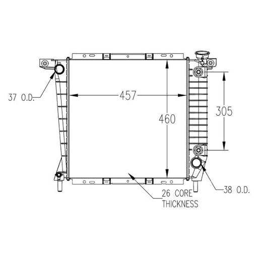 1997 Ford Ranger  2.3L L4 Radiator