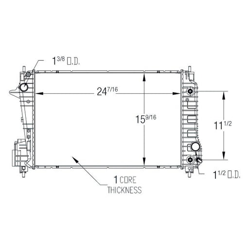 2015 Chevrolet Sonic  1.4L L4 Radiator - Sedan, Automatic