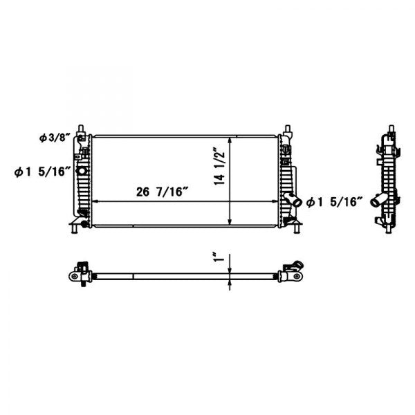 2013 Mazda 3  2.0L L4 Radiator - SKYACTIV