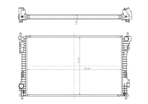 2014 Lincoln MKS 3.7L V6 Radiator OSC13308