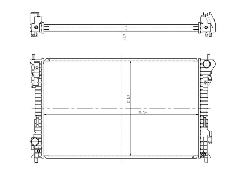 2014 Lincoln MKS 3.7L V6 Radiator OSC13308