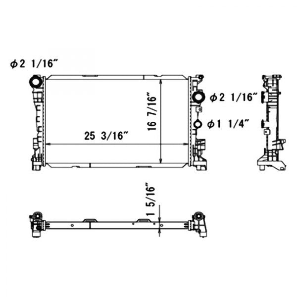 4635001700 2011 Mercedes-Benz E63 AMG 6.3L V8 Radiator - Sedan — RadiatorNow