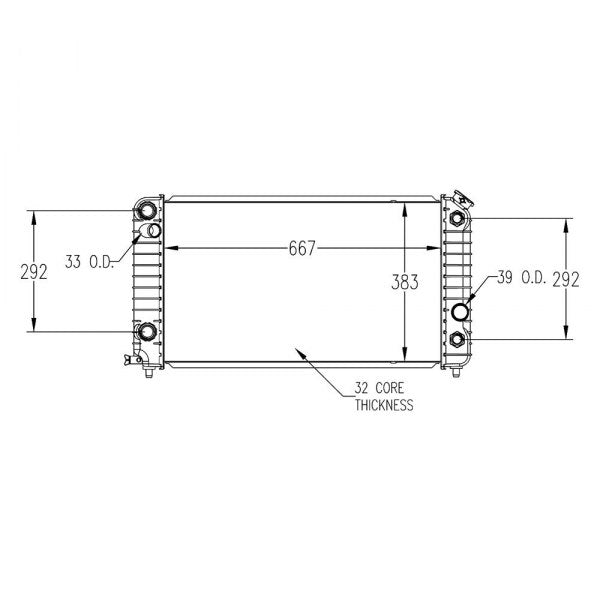 1995 GMC Sonoma  4.3L V6 Radiator - Automatic