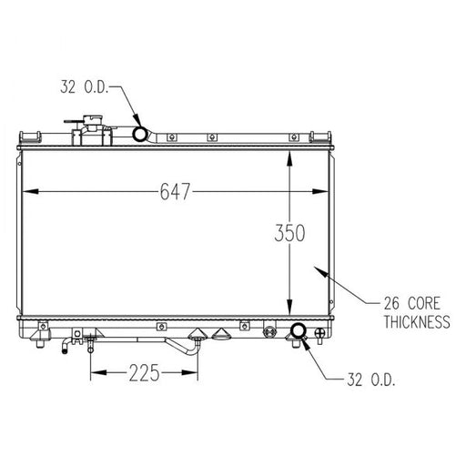 1996 Toyota Celica  2.2L L4 Radiator - Automatic