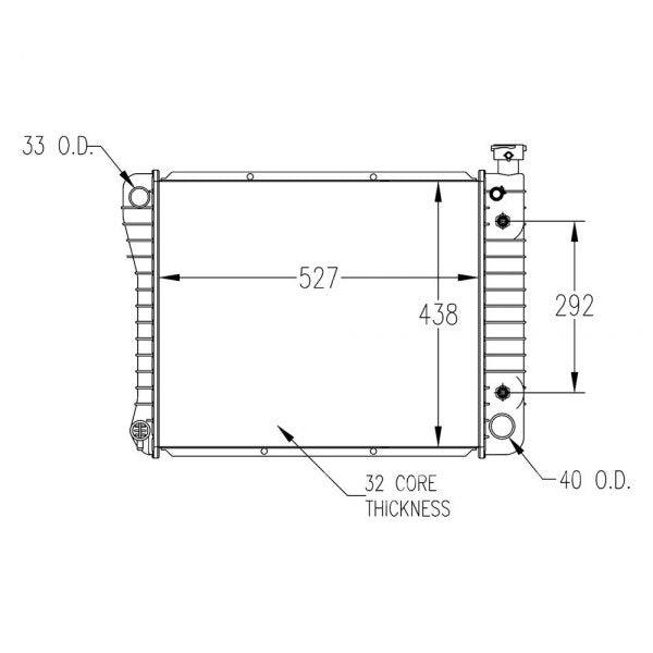 1991 Chevrolet K1500  4.3L V6 Radiator