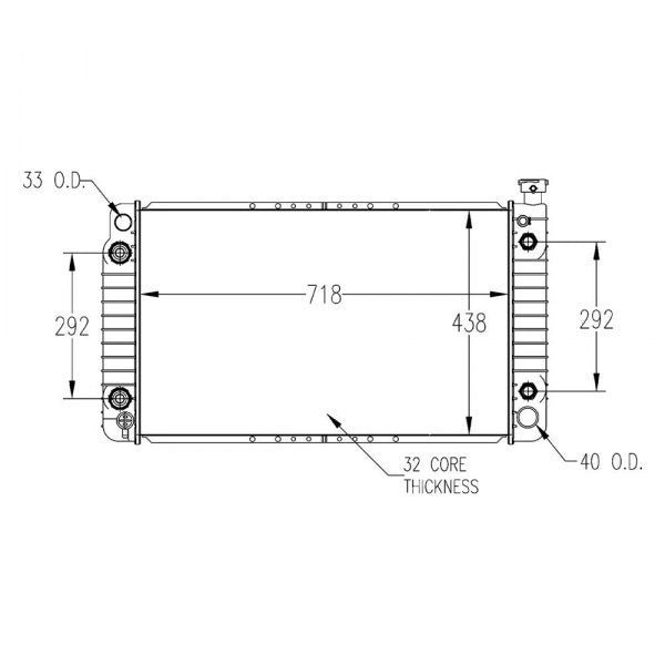 1994 Chevrolet C2500  4.3L V6 Radiator
