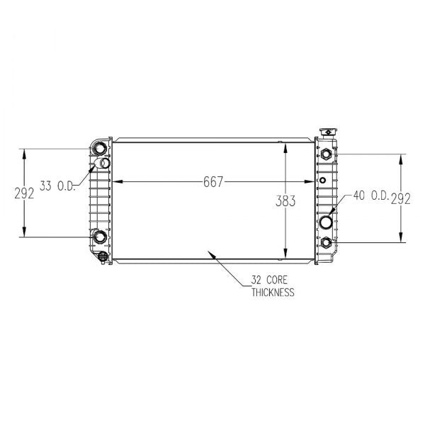 1992 GMC Sonoma  4.3L V6 Radiator - Manual