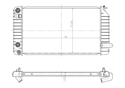 1993 Chevrolet Beretta 3.1L V6 Radiator LR1344