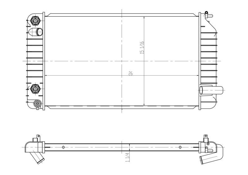 1993 Chevrolet Beretta 3.1L V6 Radiator LR1344